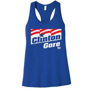 Clinton Gore 92 Retro Campaign Women's Racerback Tank