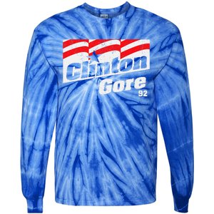 Clinton Gore 92 Retro Campaign Tie-Dye Long Sleeve Shirt