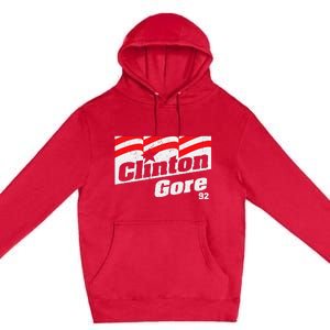 Clinton Gore 92 Retro Campaign Premium Pullover Hoodie