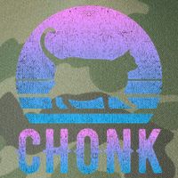 Chonk Gradient 90´S Funny Retro Fat Cat Meme Legacy Tie Dye Trucker Hat
