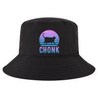 Chonk Gradient 90´S Funny Retro Fat Cat Meme Cool Comfort Performance Bucket Hat