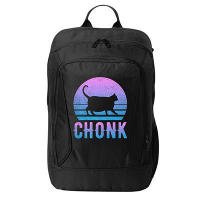 Chonk Gradient 90´S Funny Retro Fat Cat Meme City Backpack