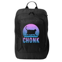 Chonk Gradient 90´S Funny Retro Fat Cat Meme City Backpack