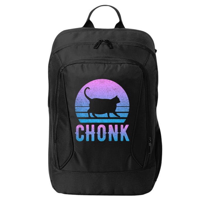 Chonk Gradient 90´S Funny Retro Fat Cat Meme City Backpack