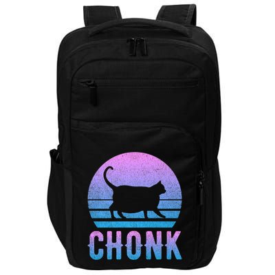 Chonk Gradient 90´S Funny Retro Fat Cat Meme Impact Tech Backpack