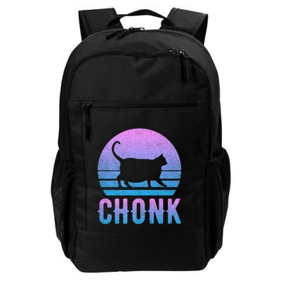 Chonk Gradient 90´S Funny Retro Fat Cat Meme Backpack