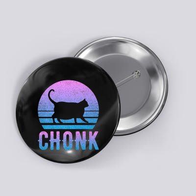 Chonk Gradient 90´S Funny Retro Fat Cat Meme Button