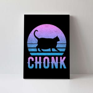 Chonk Gradient 90´S Funny Retro Fat Cat Meme Canvas