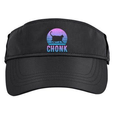 Chonk Gradient 90´S Funny Retro Fat Cat Meme Adult Drive Performance Visor