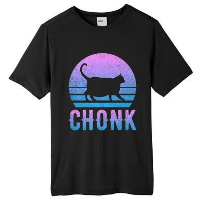 Chonk Gradient 90´S Funny Retro Fat Cat Meme Tall Fusion ChromaSoft Performance T-Shirt