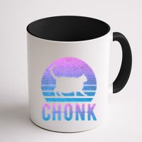 Chonk Gradient 90´S Funny Retro Fat Cat Meme Mug