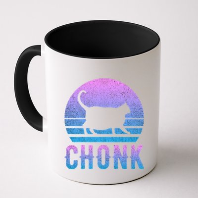 Chonk Gradient 90´S Funny Retro Fat Cat Meme Mug