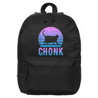 Chonk Gradient 90´S Funny Retro Fat Cat Meme 16 in Basic Backpack