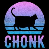Chonk Gradient 90´S Funny Retro Fat Cat Meme 16 in Basic Backpack