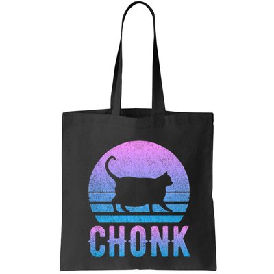 Chonk Gradient 90´S Funny Retro Fat Cat Meme Bag