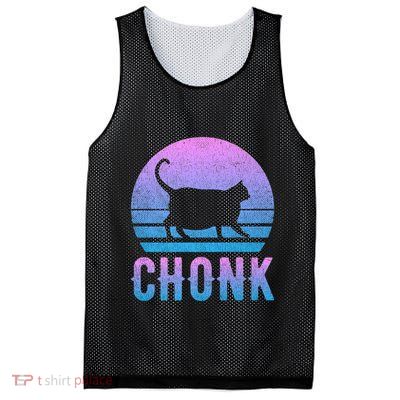 Chonk Gradient 90´S Funny Retro Fat Cat Meme Mesh Reversible Basketball Jersey Tank