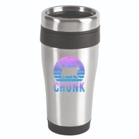 Chonk Gradient 90´S Funny Retro Fat Cat Meme 16oz Travel Tumbler