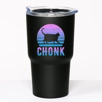 Chonk Gradient 90´S Funny Retro Fat Cat Meme Tumbler