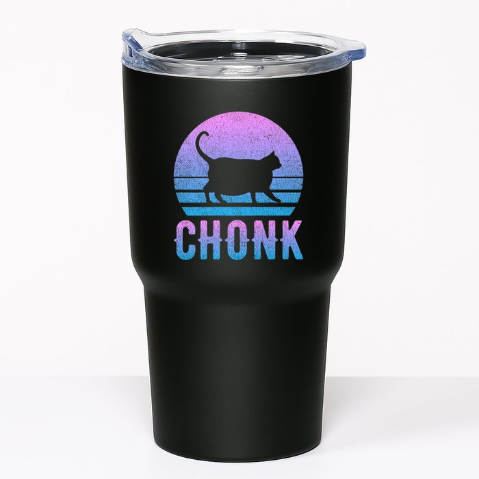 Chonk Gradient 90´S Funny Retro Fat Cat Meme Tumbler