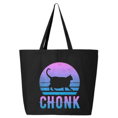 Chonk Gradient 90´S Funny Retro Fat Cat Meme 25L Jumbo Tote