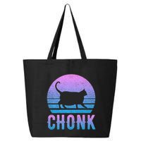 Chonk Gradient 90´S Funny Retro Fat Cat Meme 25L Jumbo Tote