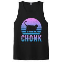 Chonk Gradient 90´S Funny Retro Fat Cat Meme PosiCharge Competitor Tank