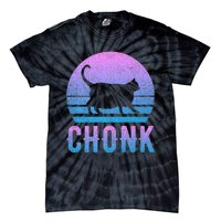 Chonk Gradient 90´S Funny Retro Fat Cat Meme Tie-Dye T-Shirt