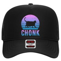 Chonk Gradient 90´S Funny Retro Fat Cat Meme Hat