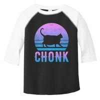 Chonk Gradient 90´S Funny Retro Fat Cat Meme Toddler Fine Jersey T-Shirt