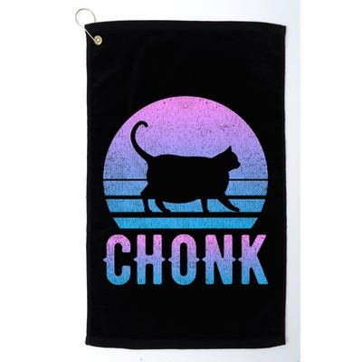 Chonk Gradient 90´S Funny Retro Fat Cat Meme Golf Towel