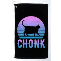 Chonk Gradient 90´S Funny Retro Fat Cat Meme Golf Towel