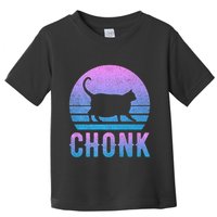 Chonk Gradient 90´S Funny Retro Fat Cat Meme Toddler T-Shirt