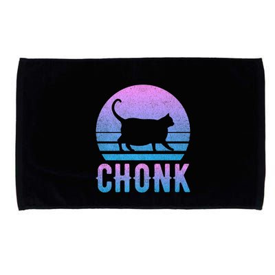 Chonk Gradient 90´S Funny Retro Fat Cat Meme Microfiber Hand Towel