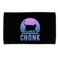 Chonk Gradient 90´S Funny Retro Fat Cat Meme Microfiber Hand Towel