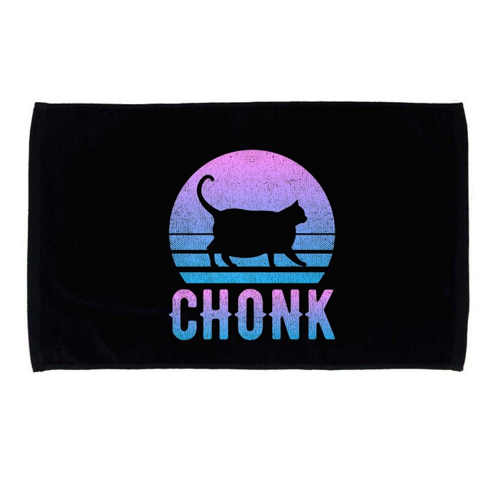 Chonk Gradient 90´S Funny Retro Fat Cat Meme Microfiber Hand Towel