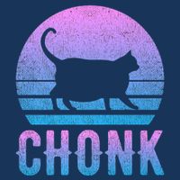 Chonk Gradient 90´S Funny Retro Fat Cat Meme Infant Baby Jersey Bodysuit