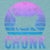 Chonk Gradient 90´S Funny Retro Fat Cat Meme Sueded Cloud Jersey T-Shirt
