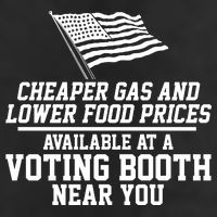 Cheaper Gas And Lower For Prices Available At A Voting Booth Near You Garment-Dyed Heavyweight T-Shirt