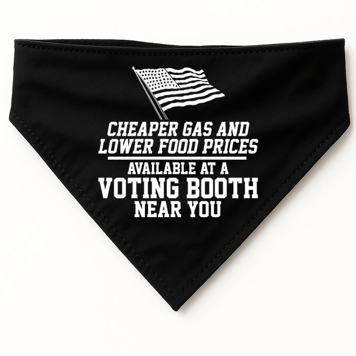 Cheaper Gas And Lower For Prices Available At A Voting Booth Near You USA-Made Doggie Bandana