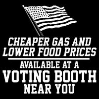 Cheaper Gas And Lower For Prices Available At A Voting Booth Near You 7-Panel Snapback Hat