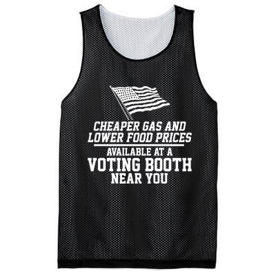 Cheaper Gas And Lower For Prices Available At A Voting Booth Near You Mesh Reversible Basketball Jersey Tank