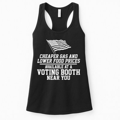 Cheaper Gas And Lower For Prices Available At A Voting Booth Near You Womens Tank Top