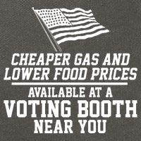 Cheaper Gas And Lower For Prices Available At A Voting Booth Near You Cotton Canvas Backpack