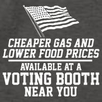 Cheaper Gas And Lower For Prices Available At A Voting Booth Near You Vector Backpack