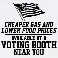 Cheaper Gas And Lower For Prices Available At A Voting Booth Near You Garment-Dyed Sweatshirt