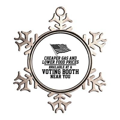 Cheaper Gas And Lower For Prices Available At A Voting Booth Near You Metallic Star Ornament