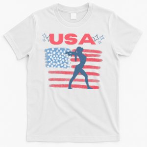 Cute Gymnastics American Flag Star For Patriotic Usa Gymnast T-Shirt