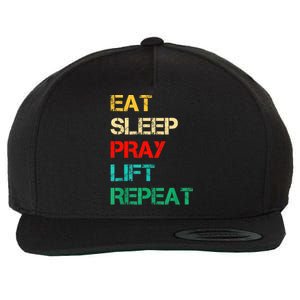 Christian Gym And Jesus Gym For Eat Sleep Pray Repeat Wool Snapback Cap