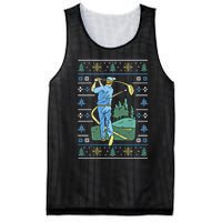 Cringey Golf Art Funny Ugly Christmas Sweater Style Golfing Gift Mesh Reversible Basketball Jersey Tank