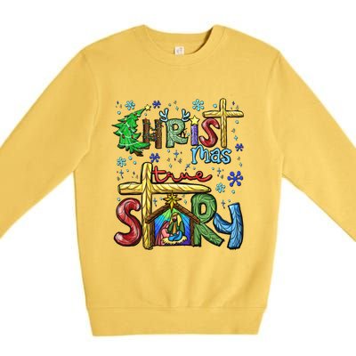 Christmas Graphic And Xmas Eve Christmas Christian Cute Gift Premium Crewneck Sweatshirt